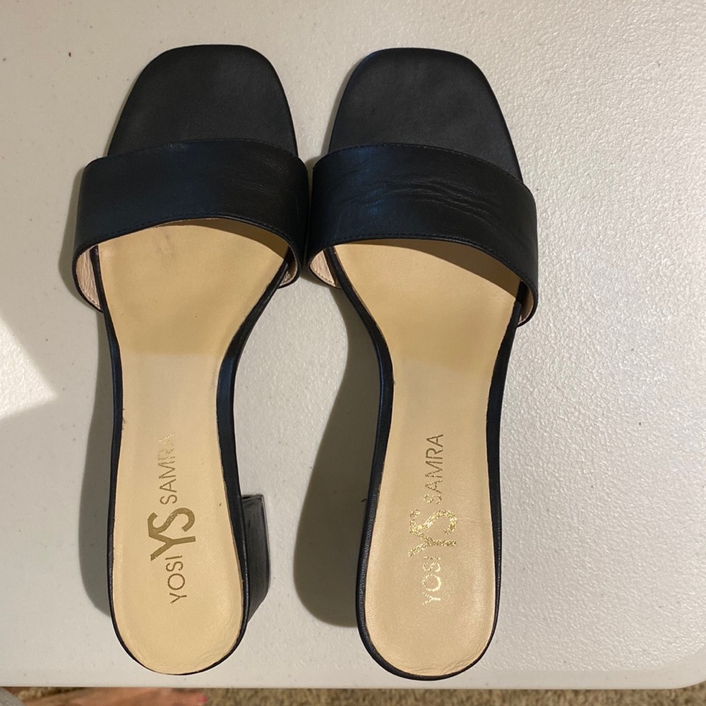 Yosi Samra Black Sandals